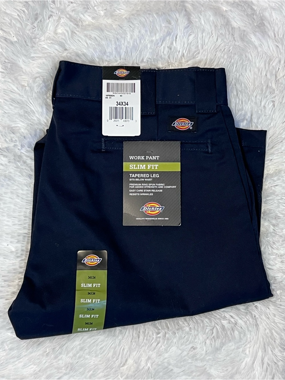 Dickies Men's Slim Fit Work Pants - Dark Navy